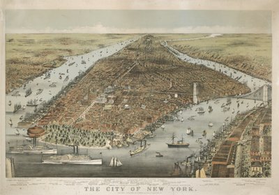 Die Stadt New York, 1876 von Nathaniel Currier